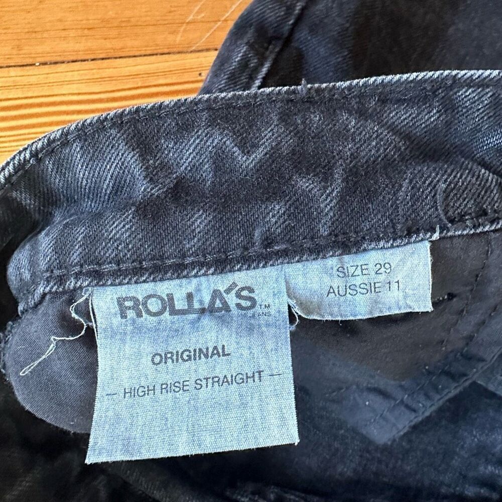 Rolla’s Original Straight Jeans in Comfort Jet Black Size 29 - Picture 4 of 5